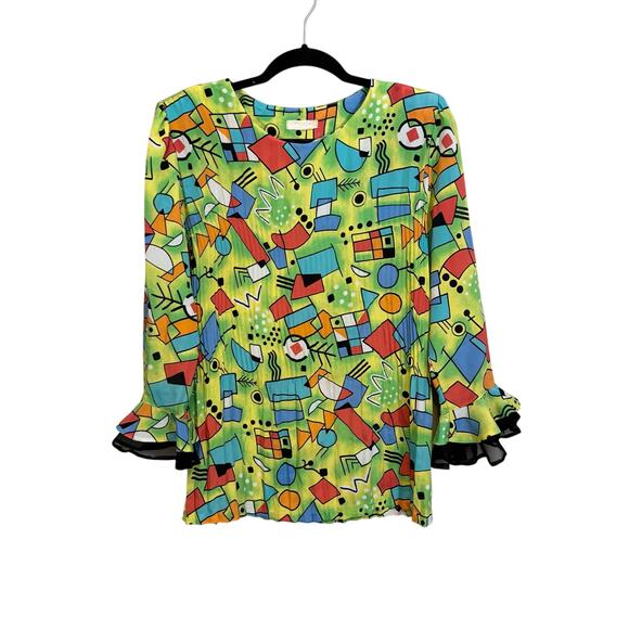 Wo Ming Tops - Vtg Wo Ming Green M/L